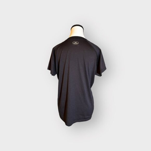 Women’s Under Armour UA L UA Tech Semi Fitted Black V Neck 10 12 Large - Picture 5 of 15